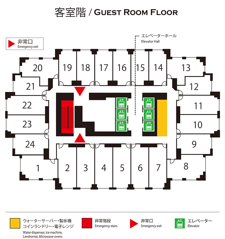 4F～28F館内マップ